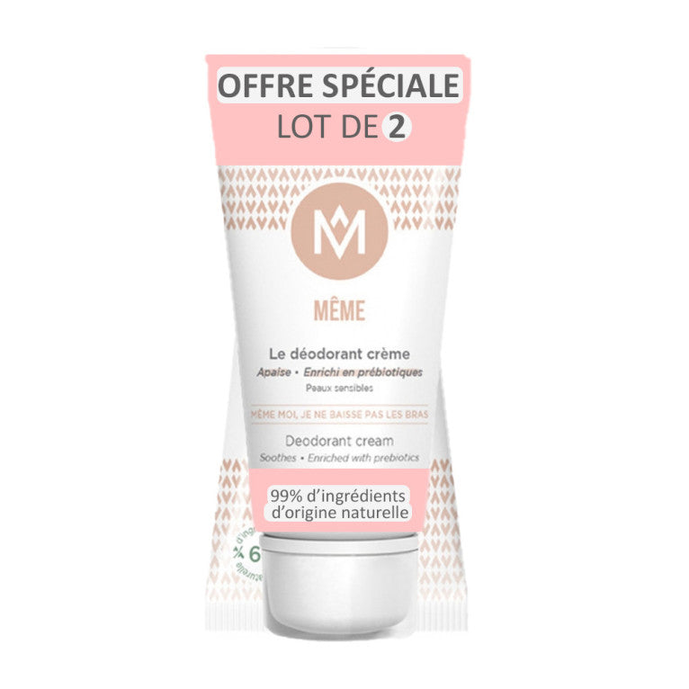 MEME LE D√âODORANT CR√àME LOT DE 2X50ML