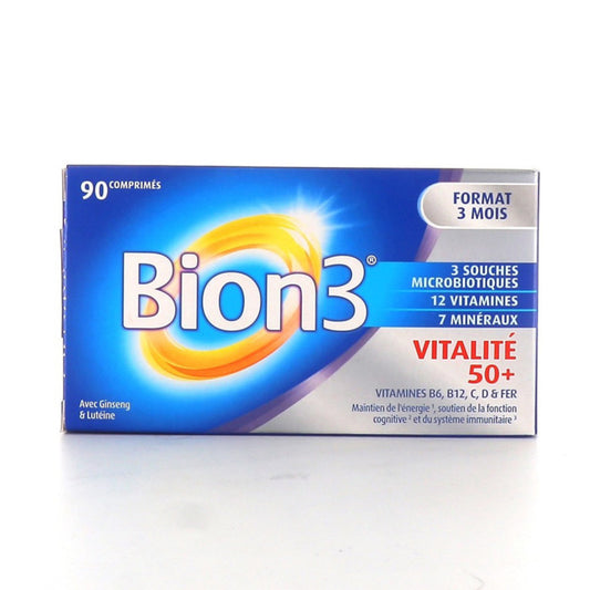 BION 3 VITALITE 50+ 90 COMPRIMES 3 MOIS