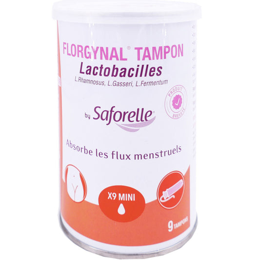 SAFORELLE FLORGYNAL TAMPON LACTOBACILLES COMPACT MINI X9