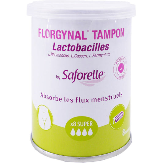 SAFORELLE FLORGYNAL TAMPON LACTOBACILLES SUPER X8